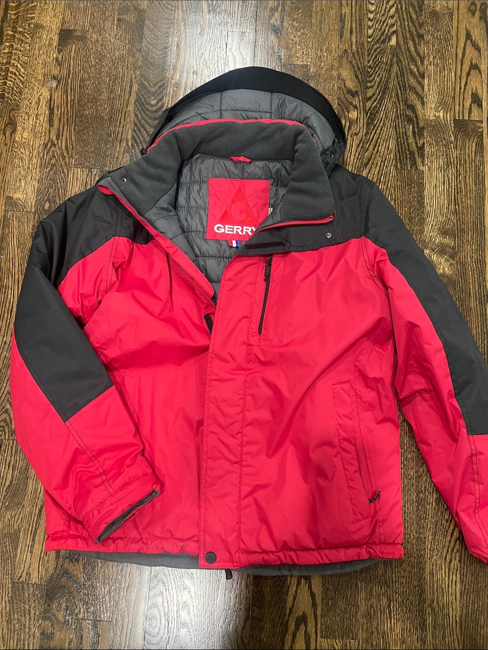 Gerry Weber Red and Black Kids' Puffer Jacket with Hood